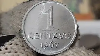MOEDA VALIOSA VOC&Ecirc; TEM ALGUMA? 1 CENTAVO ANO 1967 VALE UM BOM DINHEIRO $ 6 A 10 REAIS 👍