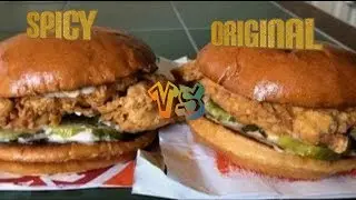 Popeyes Spicy chicken sandwich VS Popeyes Classic chicken sandwich