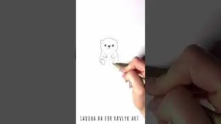 🦦🎨 How to Draw Otter 🌊💙 Animal Marker Masterclass 🖌️🔔 #shorts #drawing #RavlykArt