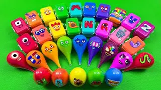 Numberblocks Mixing ASMR: Finding Slime Clay in Suitcase, Drops Shape Colorful! Satisfying Slime