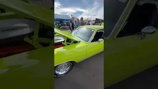 Plymouth 'Cuda V-code 440 Six-Barrel 1970 года выпуска!! Оригинальная светло-салатовая краска!