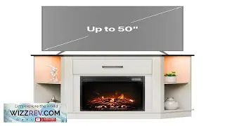 VEVOR Fireplace TV Stand Farmhouse Fireplace TV Stand for TVs