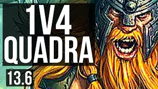 OLAF vs JAYCE (TOP) | 1v4 Quadra, Rank 3 Olaf, 76% winrate, 12 solo kills | TR Challenger | 13.6