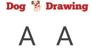 🐕How To Draw a Dog from Letter AA || Very Easy Dog Drawing step by step ||  Easy Dog Drawing ||