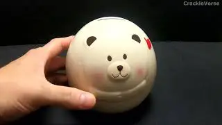 Video of Breaking an Old Teddy Bear Piggy Bank | Break | Destroy