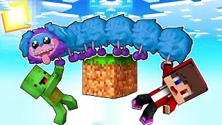 PJ Pug-a-Pillar vs. One Block SKYBLOCK in Minecraft gameplay (thanks to Maizen JJ and Mikey)
