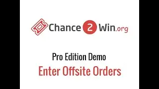 Chance2Win Pro - Enter manual ticket sales