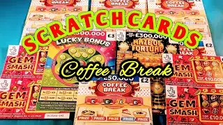 LUCKY BONUS...COFFEE BREAK ...GEM SMASH ,,MAZE of FORTUNE..BLAZING 7s..SCRATCHCARDS