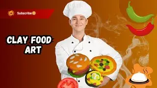 Diy how to make realistic miniature clay Burgur 🍔pizza🍕& egg Noddle || Clay food art
