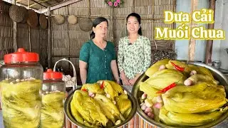 DƯA CẢI ba ngày chua thơm ngon từ nước vo gạo món dưa truyền thống dễ làm ngày tết