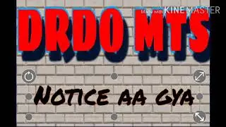 DRDO MTS 2020 OFFICIAL NOTICE