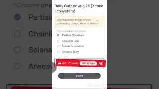 Xenea Wallet quiz answers today | 25 AUGUST 2025 | Xenea daily quiz today | Xenea daily quiz today