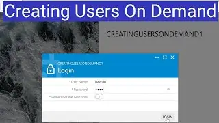 Creating Users On-Demand