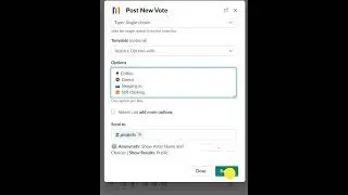 Create a poll in Slack - by Shortcut 💯 MegaVote.net Slack App ✨ Cool, Rich, and Funny ⚡