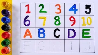 Learn ABCD Alphabets, A for Apple B for Butterfly, 123 numbers counting, 1 to 10 ginti