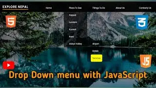 How To Make A Drop Down Menu Using HTML, CSS & Javascript|Transparent Drop Down Menu|HTML CSS AND JS