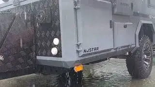 The brand new njstar rv off road explorer travel trailer rainy test
