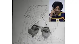 Drawing #sidhumoosewala  portrait Episode 1| Art competition | #rajnishsketchart #shading #tutorial