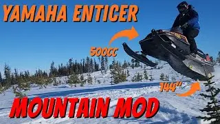 How I Turned my $200 VINTAGE SLED into a MOUNTAIN MOD! | Yamaha Enticer 500cc Long Track Build.