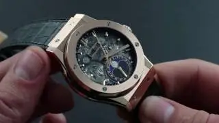 Hublot Classic Fusion Aerofusion Moonphase King Gold 547.OX.0180.LR Showcase Review