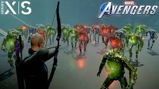 Marvel's Avengers - Hawkeye Custom HARM Room Gameplay (4K 60FPS Xbox Series X)