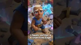 I Finally Beat a 4-Star ECHO SAGE! #mergetactics #clashroyale #gaming #shorts