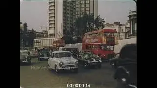 Busy Traffic and Buses in London, 1960s - Archive Film 1094585