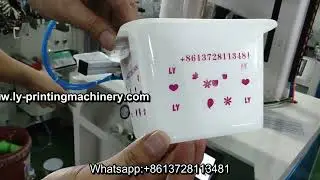 Polygon bottle bucket cup logo printer 4 sides 8 sides logo multi color servo bucket screen printer