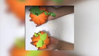 How to make a easy paper Pumpkin || DIY Paper Pumpkin || School Activities