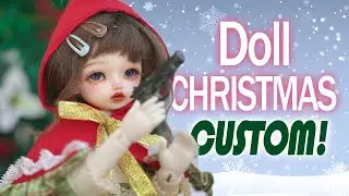 BJD doll custom 🎄Little red riding hood｜Relaxing art process｜bjd repaint outfit accessories