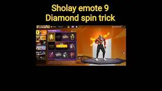 Sholay emote Free fire only 9 diamond spin trick #shorts #youtubeshorts #freefireshorts #sholay