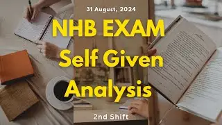 NHB Exam Self Given Analysis #2024 #NHB