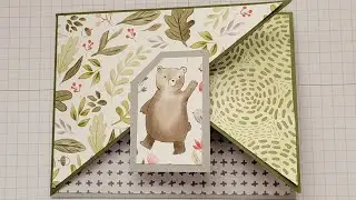 Flip flap fold, triangle card.