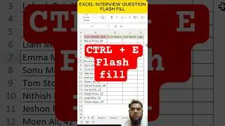 Flash fill in #excel #flashfill #exceltips #excelshortcuts