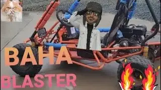 BAHA BLASTER Go Kart getting a few laps in the wet around the 🏠.  Full suspension.  6.5hp. #Shorts