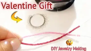 Valentine Day Jewelry 💖 | Beaded Heart Earrings Tutorial | Easy DIY Jewelry Making