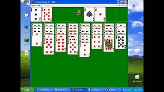FreeCell Gameplay on Windows XP Service Pack 3 in 2021
