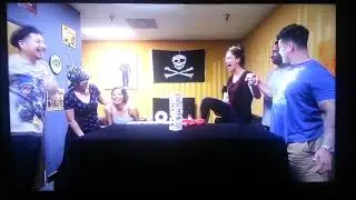 Tiff licks Geo's foot on JKParty