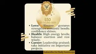 Astrology Zodiac Sign Leo 15 October 2025 #october2025astrology #astrology #astrology2025