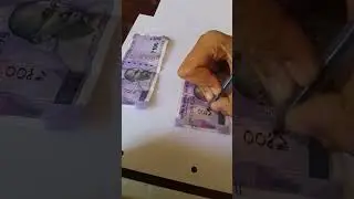 Realistic drawing of 100 rupees note