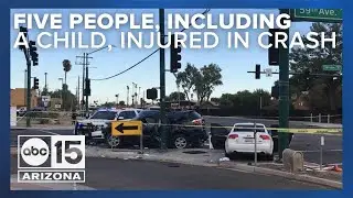 Five hospitalized, including child, after crash near 59th Ave and Thomas Rd