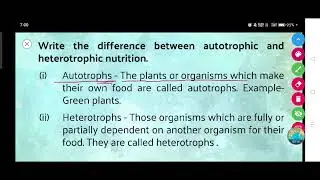 Write the difference between autotrophic and heterotrophic nutrition.