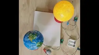 Day and Night Working Model using DC Motor | Sun Moon Earth Rotation