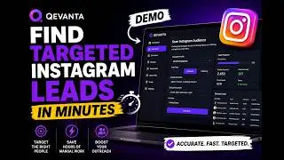 Find Targeted Instagram Leads in Minutes | Qevanta Demo (Chrome Extension)