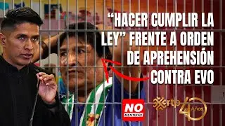Andrónico Rodríguez promete “hacer cumplir la ley” frente a orden de aprehensión contra Evo Morales
