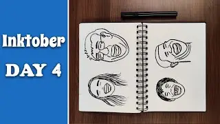 Drawing Happy Faces in Ink | Inktober Day 4 | Saminspire