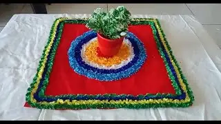 This Rangoli Never Fades! | Colorful DIY Centre Table Mat You’ll Love