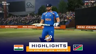 India vs Namibia | T20 World Cup 2026 Gameplay Highlights | Real Cricket
