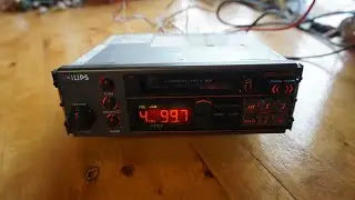 Philips 22DC680-00, old vintage car stereo radio and cassette player from 1988