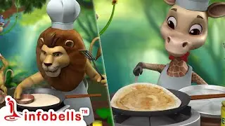 मम्मी की डोसा गोल-गोल - Mummy Ki Dosa Gol Gol | Hindi Rhymes for Children | Infobells #hindirhymes